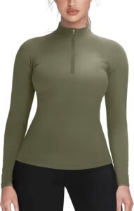 Zengjo Slim-Fit 1/4 Zip Workout Top