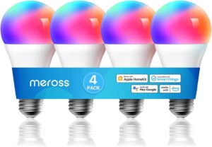 meross Smart RGBWW LED Bulbs, HomeKit, 4 Pack