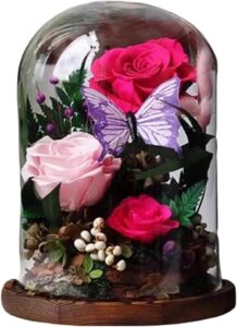 Eternal Butterfly Glass Dome Bouquet
