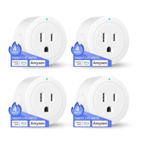 Amysen Smart Plug 4 Pack, Alexa