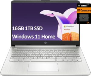 HP 14" Laptop, 16GB RAM, 1TB SSD, Silver