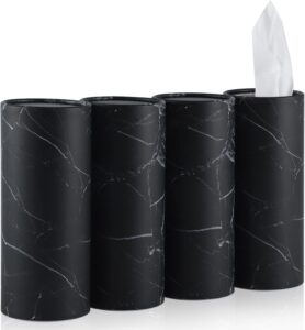 Car Tissue Holder, 4-Pack Black