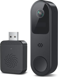 2K HD Wireless Battery Doorbell Cam w/ AI, Alexa
