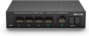5x2.5G + 10G SFP+ Fanless Switch