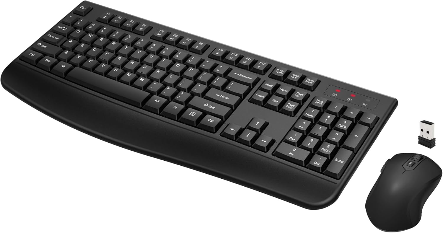 Wireless Keyboard & Mouse Combo, Black