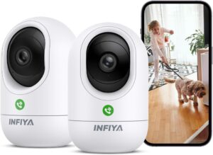 Indoor 360° Cam 2K, 2-Pack, Motion Alert, Alexa/Google