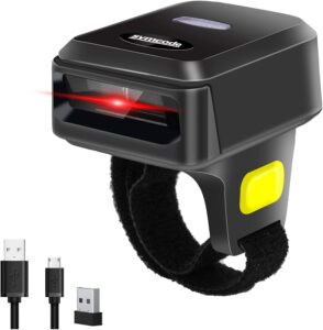 Portable Bluetooth 2D QR Barcode Scanner with Wireless & Wired
