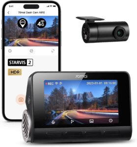 70mai A810 4K Dual Dash Cam w/ Starvis 2, 4G, GPS, WiFi