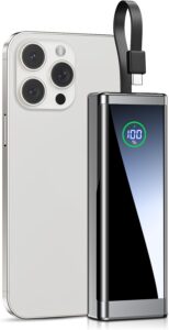 40000mAh 22.5W Power Bank w/ Built-in Cable
