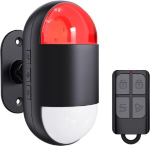 Wireless Motion Alarm with Siren & Strobe