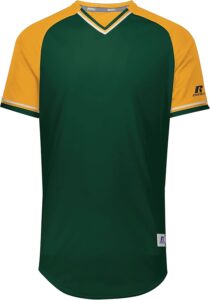 Russell Athletic V-Neck Baseball Jersey: Vintage, Dri-Power