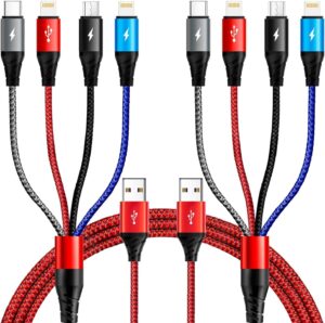 6ft 4-in-1 Fast Charging Cable [2Pack]