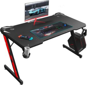Homall 44" Black Gaming Desk w/Cup Holder & Hook