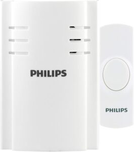 Philips Wireless Doorbell Kit, 150ft, White, DES2180W/27