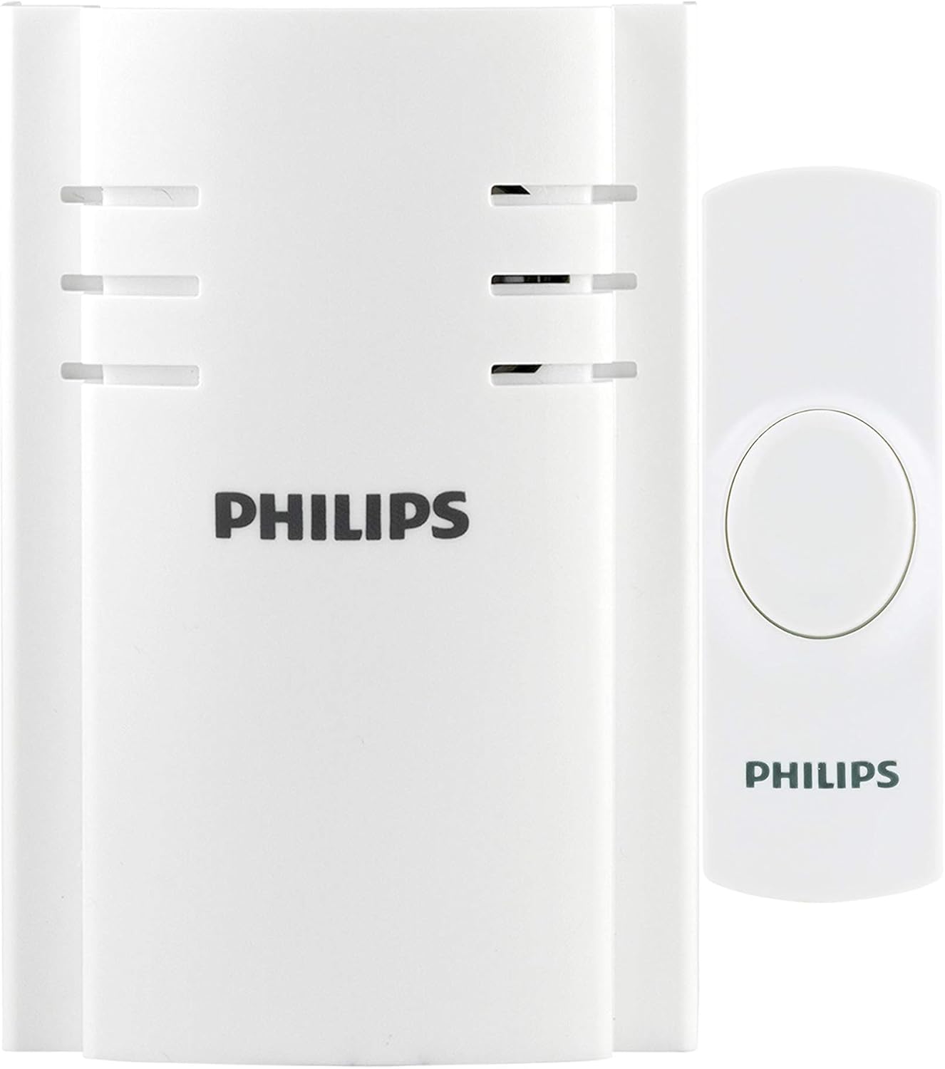Philips Wireless Doorbell Kit, 150ft, White, DES2180W/27