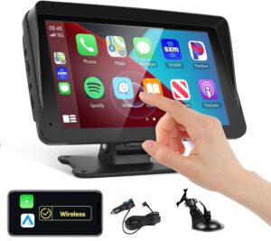 Podofo 7" Wireless CarPlay Android Auto