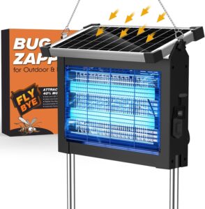 Solar Bug Zapper 4500V, 4000mAh, Waterproof