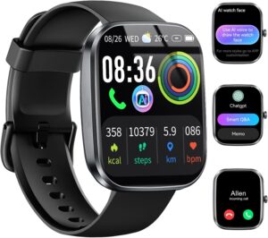 AI Smartwatch: 1.91" Fitness Tracker, Call, HR, IP68