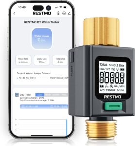 RESTMO Smart Water Flow Meter with App Control
