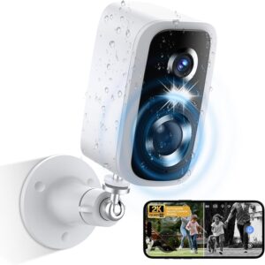 Wireless 2K Outdoor Security Cam, AI Motion, Night Vision