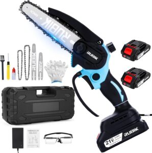 Mini Chainsaw Cordless, 8" & 6" Brushless, Battery-Powered