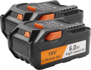 TREE.NB 18V 6.0Ah Li Battery 2-Pack for Ridgid Tools