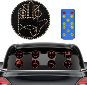 Road Rage LED Sign & Car Gestures