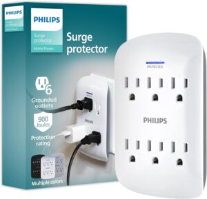 Philips 6-Outlet Surge Protector, 900J