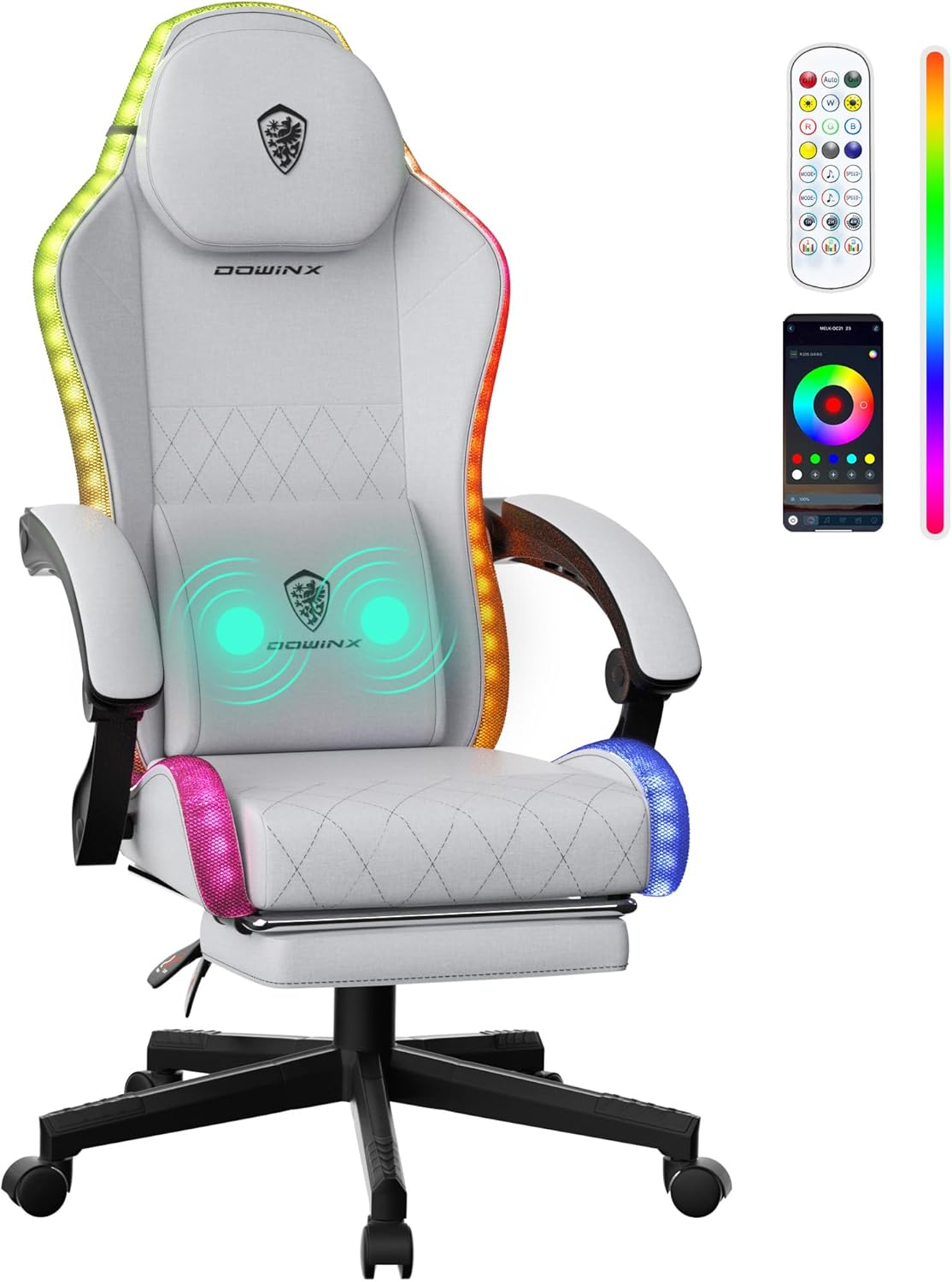 Dowinx Gaming Chair w/ LED & Massage