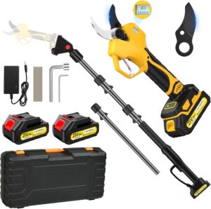 Cordless 8FT Pole Pruner, 2" Cut, 21V 2Ah, 1000W Brushless Motor
