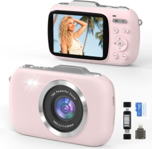 64MP 18X Zoom Vlogging Camera Pink