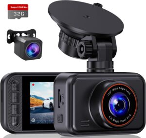 2.5K Dual Dash Cam, 2560P, 32GB, WDR, 24H Parking