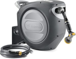 Retractable Garden Hose Reel 5/8"x75ft UV Resistant Wall Mount