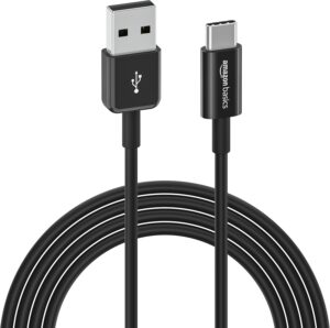 Amazon Basics USB-C to USB-A 2.0 Cable, 6ft, Black