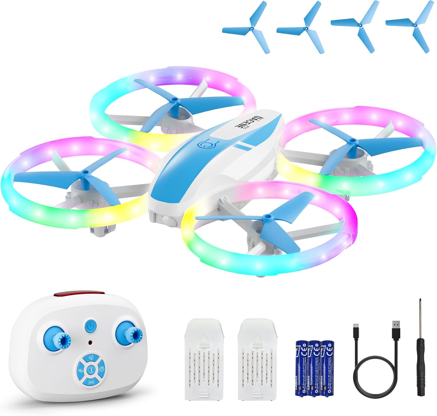 Mini Drone for Kids with LED, Altitude Hold, 360 Flips