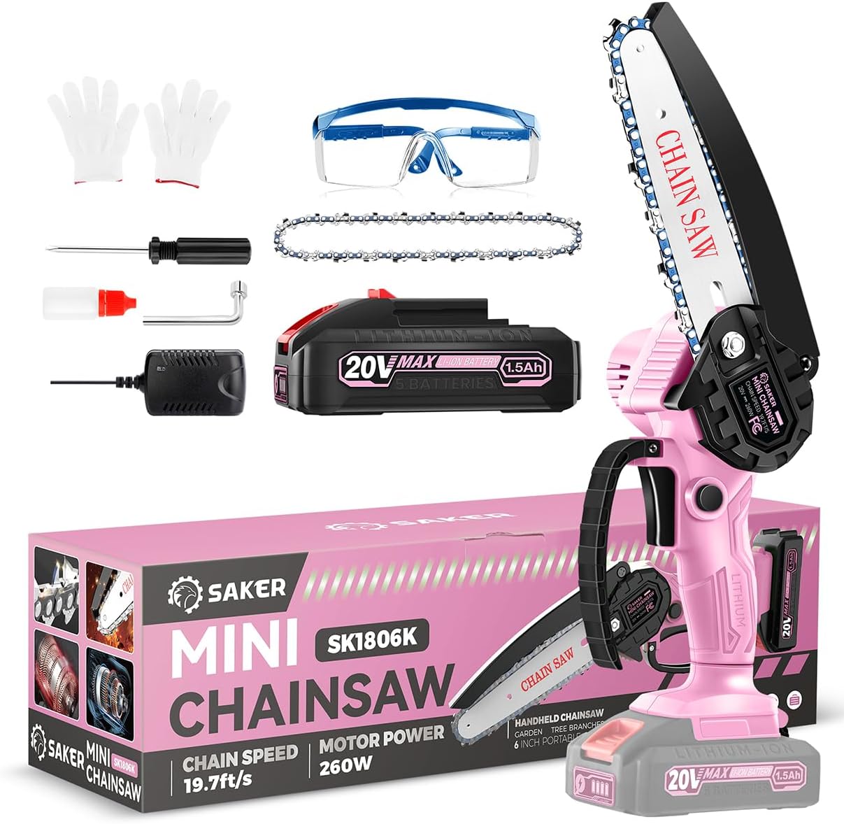 Saker Mini Chainsaw | 6 Inch Cordless