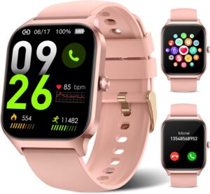 Women's 1.85" Fitness Smartwatch w/ SpO2, 20+ Modes, IPX8