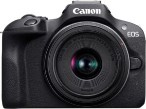 Canon EOS R100 RF-S18-45mm Kit, 24.1MP, 4K, Black