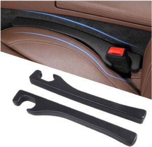 Car Seat Gap Filler 2 Pack, Universal Fit PU Leather