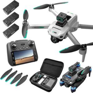 4K GPS Drone w/ 5.9" Screen, 60 Min Flight, White