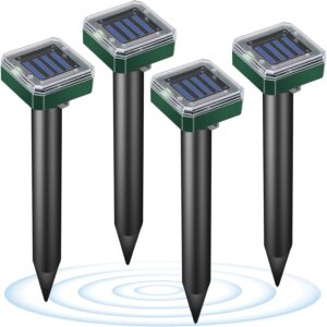Solar-Powered Ultrasonic Rodent Repellent Spikes