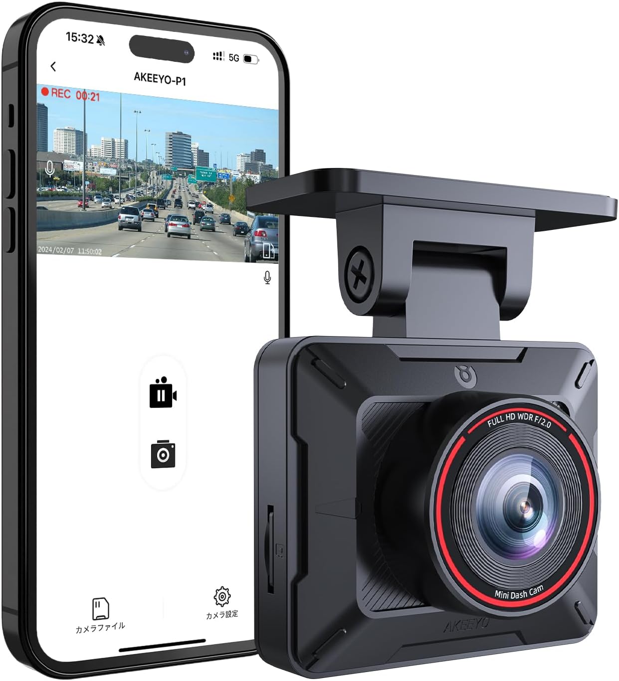 AKEEYO WiFi Dash Cam FHD 1080P
