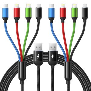 4-in-1 6ft Fast Charging Cable 2Pack