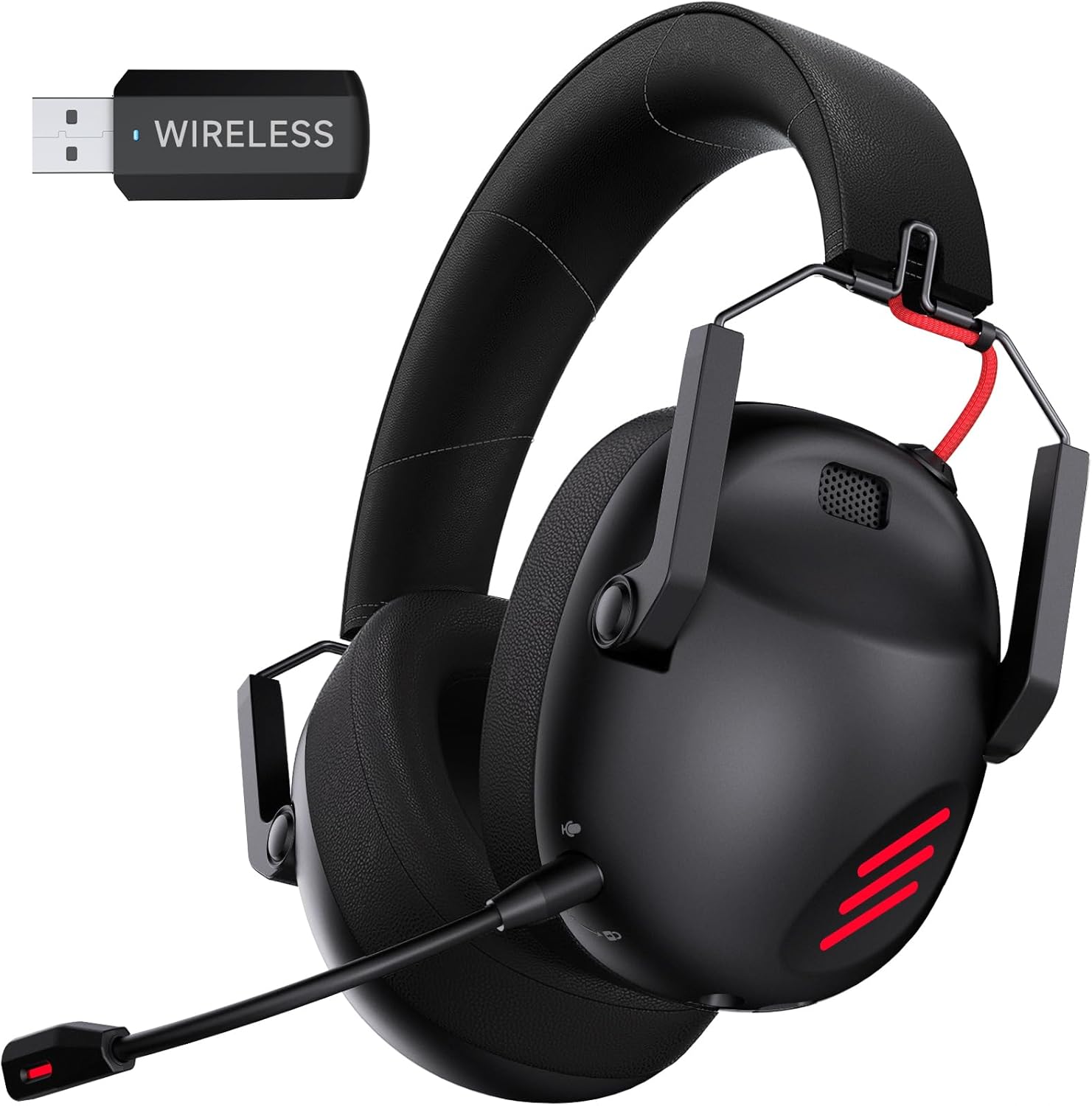Wireless Gaming Headset for PS5, PC, Bluetooth 5.3, 50H - Black