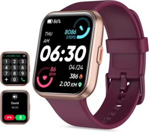 Smart Watch w/ Alexa, 1.7" Touch, HR, 60 Sports, 5ATM