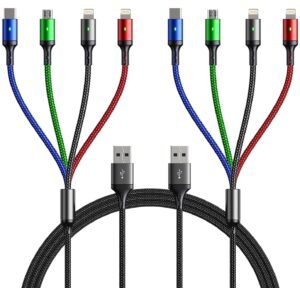 6ft 4-in-1 USB Charging Cable 2-Pack