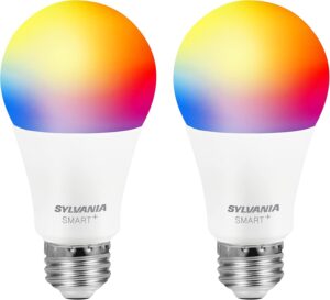 SYLVANIA Bluetooth Mesh LED Bulb, RGBW, Alexa - 2 Pack (75760)