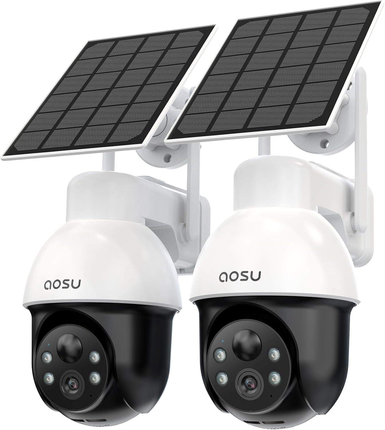 AOSU 3K Solar Security Cameras 2-Pack