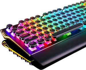RK ROYAL KLUDGE S108 Retro Mech Keyboard RGB Blue Switches
