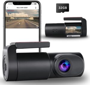 Dash Cam Front 1080P FHD APP Night Vision Parking Monitor